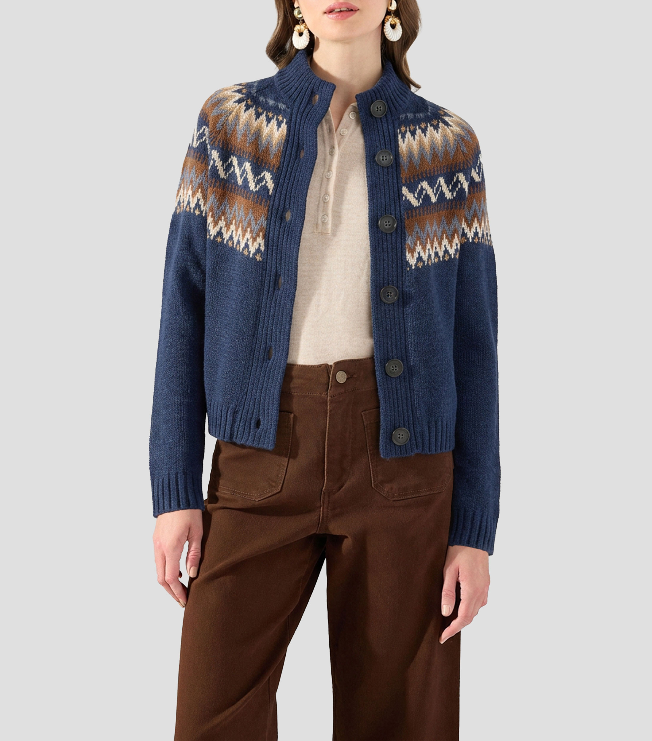 Suéter con estampado Mujer